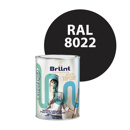 Peinture Bois RAL 8022 Brun noir